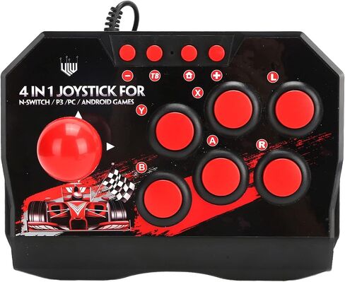 Arcade Fight Stick, Fight Stick Arcade Game Fighting Joystick, Wired Arcade Joystick Arcade Games Accessories for Switch PC PS3 in Saudi Arabia