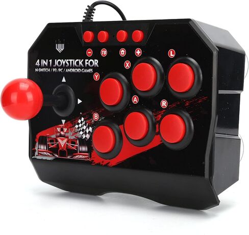Arcade Fight Stick, Fight Stick Arcade Game Fighting Joystick, Wired Arcade Joystick Arcade Games Accessories for Switch PC PS3 in Saudi Arabia