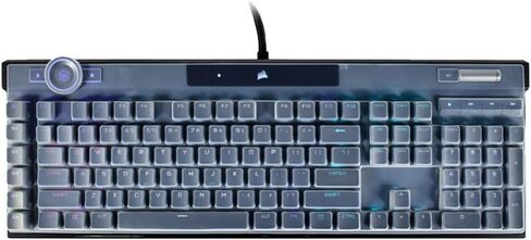 Silicone Keyboard Skin Cover Compatible for Corsair K100 RGB Mechanical Gaming Keyboard, Corsair K100 RGB Optical-Mechanical Gaming Keyboard (Clear) in Saudi Arabia