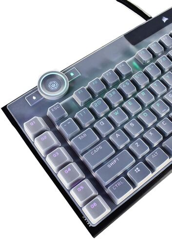 Silicone Keyboard Skin Cover Compatible for Corsair K100 RGB Mechanical Gaming Keyboard, Corsair K100 RGB Optical-Mechanical Gaming Keyboard (Clear) in Saudi Arabia