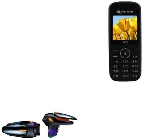BoxWave Gaming Gear Compatible with Micromax X415 (Gaming Gear by BoxWave) - Touchscreen QuickTrigger Auto, Trigger Buttons Autofire Gaming Mobile FPS for Micromax X415 - Jet Black in Saudi Arabia
