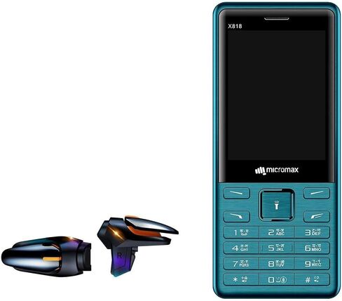 BoxWave Gaming Gear Compatible with Micromax X818 (Gaming Gear by BoxWave) - Touchscreen QuickTrigger Auto, Trigger Buttons Autofire Gaming Mobile FPS for Micromax X818 - Jet Black in Saudi Arabia