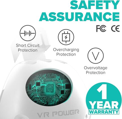 Rebuff Reality VR Power 2 - VR Headsets Battery Pack Compatible with Oculus Quest 2, 10,000mAh Extended 8 Hrs of Playtime and Lightweight Design, Counter Balance with Improved Comfort in Kuwait