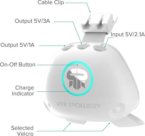 Rebuff Reality VR Power 2 - VR Headsets Battery Pack Compatible with Oculus Quest 2, 10,000mAh Extended 8 Hrs of Playtime and Lightweight Design, Counter Balance with Improved Comfort in Kuwait