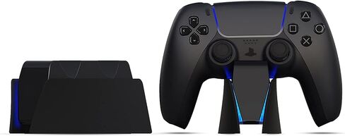 قاعدة شحن سوداء مع شريط اضاءة ازرق لاجهزة تحكم بلاي ستيشن 5 بلون اسود ميدنايت - شاحن ذراع تحكم بلاي ستيشن 5 in Kuwait