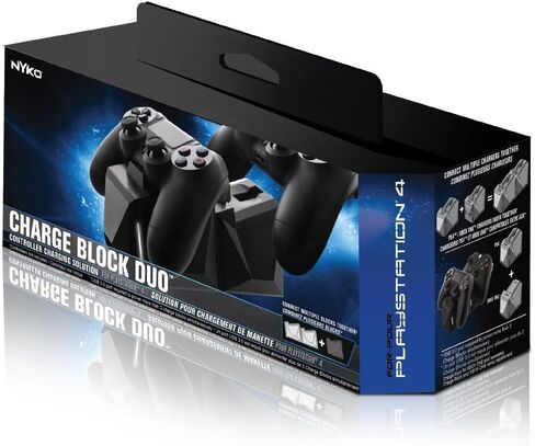 Nyko Charge Block Duo - 2 Port Controller Charging Station with Patented Charging Dongles and Micro-USB/AC Power Cord for PlayStation 4 in Saudi Arabia