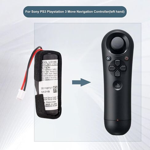 E-YIIVIIL Replacement Battery LIS1442 Compatible with Sony PS3 Playstation 3 Move Navigation Controller(Left Hand) with Tools in Saudi Arabia