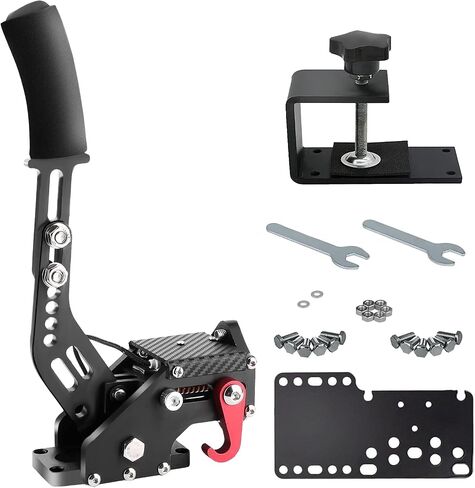 PC Racing Game USB Handbrake - Endxedo 16Bit Simulate Linear Handbrake for Racing Games, Compatible with Logitech G27 G29 G920 G923 T500 T300 with Fixing Clip and Plate Black in Kuwait