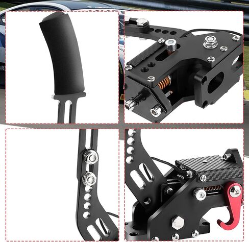 PC Racing Game USB Handbrake - Endxedo 16Bit Simulate Linear Handbrake for Racing Games, Compatible with Logitech G27 G29 G920 G923 T500 T300 with Fixing Clip and Plate Black in Kuwait