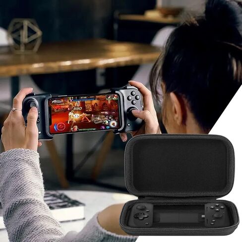 Geekria Mobile Gaming Controller Carrying Case Compatible with Kishi V2 Game Controller Accessories, Gaming Box, Travel Case, Portable Storage Bag (Black) in Saudi Arabia