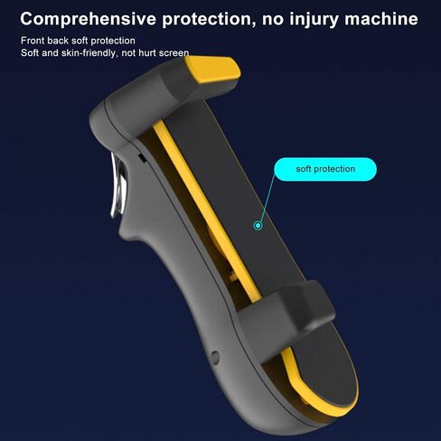 Tablet PC Gamepad, Continuous Shooting Gamepad Comprehensive Protection Four Fingers Game Joystick Shooter Gamepad,for Android System/iOS System(Yellow) in Saudi Arabia
