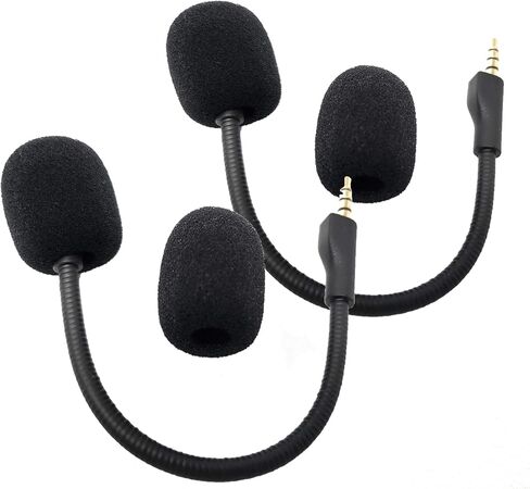 2 Pack Replacement Game Mic for Steelseries Arctis 1 Headphones | TNE Detachable Microphone Boom for Arctis 1 PS4 Pro PS5 Xbox One X Computer PC Gaming Headsets 3.5mm Jack Noise Cancelling in Saudi Arabia