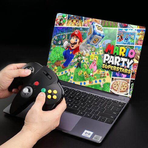 Multi-Device Enhanced Wireless Controller, 2.4 GHz with USB Receiver, Compatible with Windows Laptop PC iOS Mac Raspberry Pi, Switch/NSO - (Rechargeable) (Plug and Play) Black in Kuwait