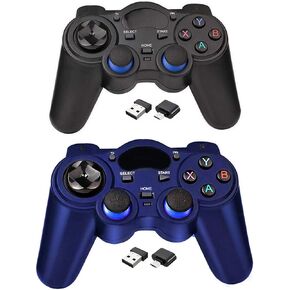 USB 2.4G Wireless Game Controller 2 Pack for PC/Laptop Computer (Windows XP/7/8/10)/ Android / PS3 & Steam Joystick Gamepad for pc Games Controller Compatible Android in Kuwait