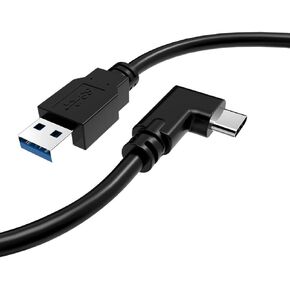 TNE for Oculus Quest 2 Link Cable & Replacement Quest 2 Charger PC Gaming & Charging | High Speed Data Transfer & Fast Charge Angled Type C USB3.2 Gen1 to USB Type A Power Cord (10ft/3m Black) in Kuwait