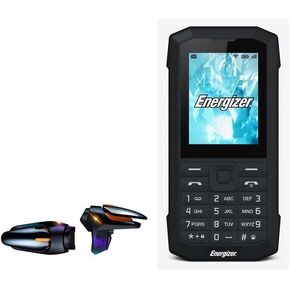 BoxWave Gaming Gear متوافقة مع Energizer Energy 100 (2017) (Gaming Gear by BoxWave) - شاشة تعمل باللمس QuickTrigger Auto، Trigger Buttons Autofire Gaming Mobile FPS - Jet Black in Saudi Arabia