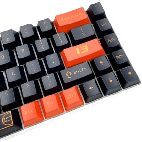 DRAOZA PBT Keycaps 82 Keys Basketball Style Custom Cherry Keycaps Dye Sublimation Process Oil Free Fit Cherry Gateron MX Switch Mechanical Keyboard（NO.23）