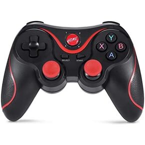 Calvas ACCEWIT X3 updated t3 Gamepad Joystick Wireless Bluetooth 3.0 Android Gamepad Gaming Remote Control for phone PC Tablet TV Box - (Color: Black red) in Kuwait