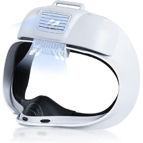 VR Face Cover with Soft Leather Pad for Oculus/Meta Quest 2 Accessories, Facial Interface with Cooling Fan to Relieve Lens Fogging and Hot Air in Kuwait
