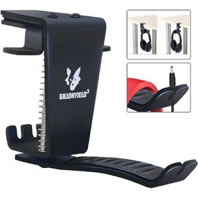 Berlxua Headset Headphone Hook Holder Hanger Mount, Headphones Stand for Desk, Headphone Clamp Under Desk Design with Adjustable & Rotating Arm Clamp for PC Gaming, Office in Saudi Arabia
