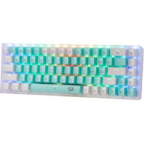 Redragon K631 PRO SE 65% 3-Mode Wireless RGB Gaming Keyboard, 68 Keys Hot-Swappable Compact Mechanical Keyboard w/Hot-Swap Free-Mod PCB Socket & Translucent Board, Custom Quiet Linear Switch