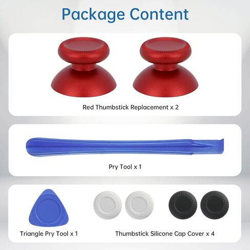 2Pcs Replacement Rocker Metal Analog Joystick Thumbstick Mushroom Caps Repair for Meta Oculus Quest 2 (Black) in Kuwait
