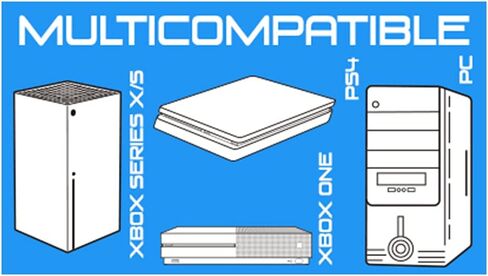 سوبر درايف - عجلة قيادة سباق GS550 مع الدواسات، ناقل التجديف، ناقل الحركة والاهتزاز لإكس بوكس Serie X/S، PS4، إكس بوكس ون، الكمبيوتر الشخصي (قابل للبرمجة لجميع اللعب) (إكس بوكس سيريز اكس///) in Kuwait