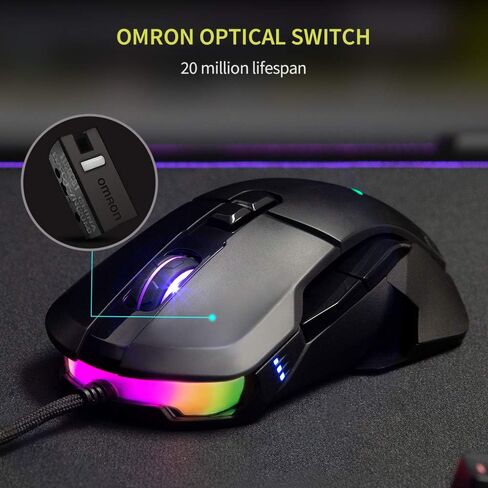 DeLUX M800PRO Wireless Gaming Mouse - PAW 3370 Sensor, Multi-Device Connection, TTC Encoder Wheel, 19000DPI, 70g Lightweight, 56Hr Battery, 6 Programmable Buttons & LOD Adjustment (White) in Saudi Arabia