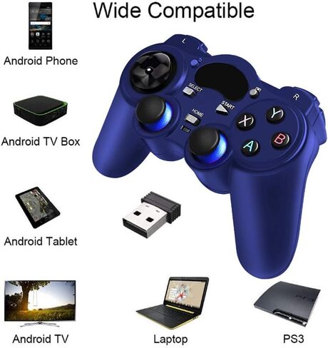 USB 2.4G Wireless Game Controller 2 Pack for PC/Laptop Computer (Windows XP/7/8/10)/ Android / PS3 & Steam Joystick Gamepad for pc Games Controller Compatible Android in Kuwait
