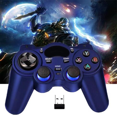 USB 2.4G Wireless Game Controller 2 Pack for PC/Laptop Computer (Windows XP/7/8/10)/ Android / PS3 & Steam Joystick Gamepad for pc Games Controller Compatible Android in Kuwait
