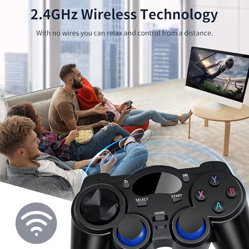 USB 2.4G Wireless Game Controller 2 Pack for PC/Laptop Computer (Windows XP/7/8/10)/ Android / PS3 & Steam Joystick Gamepad for pc Games Controller Compatible Android in Kuwait