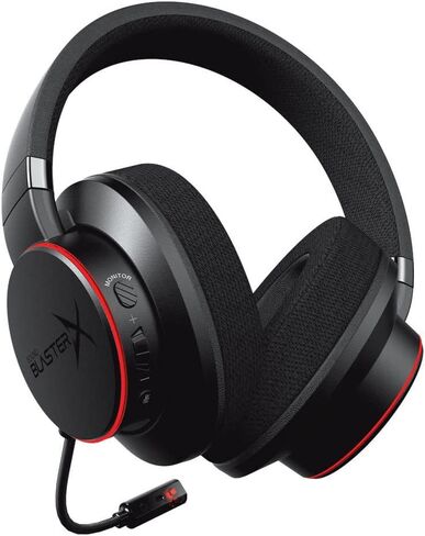 Sound BlasterX H6 USB Gaming Headset with 7.1 Virtual Surround Sound, Memory Foam Fabric Earpads, Hardware EQ Modes, Ambient Monitoring and RGB Lighting for PS4, Xbox One, Nintendo Switch, and PC in Saudi Arabia