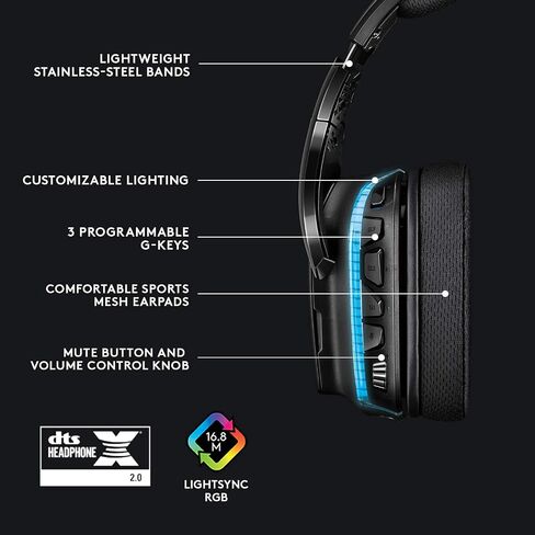 Logitech G635 DTS, X 7.1 Surround Sound LIGHTSYNC RGB PC Gaming Headset in Kuwait