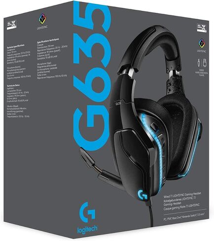 Logitech G635 DTS, X 7.1 Surround Sound LIGHTSYNC RGB PC Gaming Headset in Kuwait