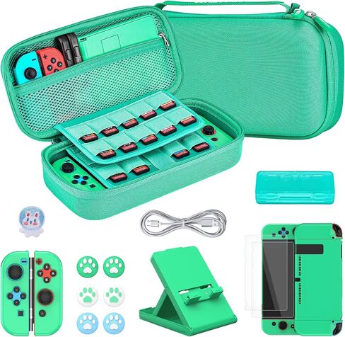 Younik Switch Carrying Case, 16 in 1 Switch Case Accessories Black for Switch Original Model Includes Switch Travel Case Girls, Protective Case Cover, Screen Protector, Switch Game Case and More in Saudi Arabia