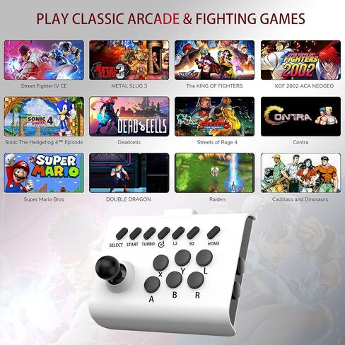 عصا التحكم في لعبة ArVin Arcade Fight Stick لجهاز iPhone iOS Android PC Fighting Stick لجهاز Nintendo Switch/PS3/PS4 Arcade Rocker Gamepad مع Turbo & Marco للمحاكيات/Cloud/PS Remote Play/Steam in Kuwait