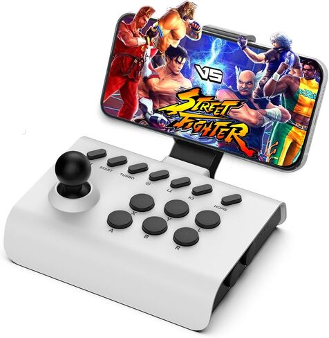 عصا التحكم في لعبة ArVin Arcade Fight Stick لجهاز iPhone iOS Android PC Fighting Stick لجهاز Nintendo Switch/PS3/PS4 Arcade Rocker Gamepad مع Turbo & Marco للمحاكيات/Cloud/PS Remote Play/Steam in Kuwait