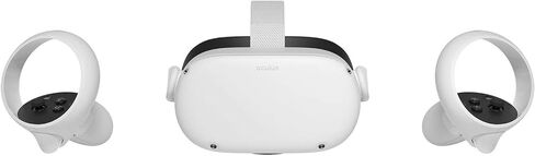 Oculus Quest 2 — فيديو بسعة 256 جيجابايت — سماعة رأس للواقع الافتراضي الكل في واحد متقدمة باللون الأبيض — صوت سينمائي ثلاثي الأبعاد — للترفيه العائلي أثناء الاستمتاع بألعاب الواقع الافتراضي — كابل توصيل USB من النوع C بطول 16 قدمًا in Kuwait