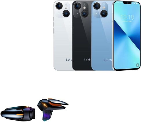 BoxWave Gaming Gear Compatible with LeTV Y1 Pro (Gaming Gear by BoxWave) - Touchscreen QuickTrigger Auto, Trigger Buttons Autofire Gaming Mobile FPS for LeTV Y1 Pro - Jet Black in Saudi Arabia
