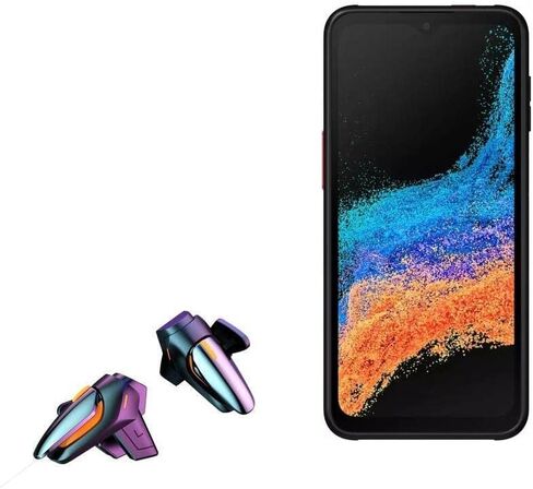 BoxWave Gaming Gear Compatible with Samsung Galaxy XCover6 Pro (Gaming Gear by BoxWave) - Touchscreen QuickTrigger, Trigger Buttons Quick Gaming Mobile FPS for Samsung Galaxy XCover6 Pro - Jet Black in Saudi Arabia