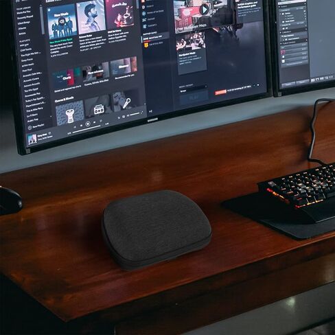 Geekria UltraShell Case Compatible with Steam Controller, Hard Shell Case Travel Carrying Portable Storage Bag with Internal Mesh Pocket for Charging Cable (Black) in Kuwait