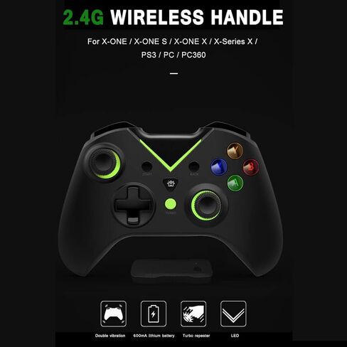 عصا التحكم في ألعاب QUMOX لأجهزة X-box-One X-Series X PS3 مع جهاز استقبال 2.4G in Saudi Arabia