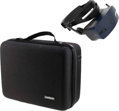 حافظة/غطاء صلب متين باللون الأسود من Navitech مع حزام كتف متوافق مع سماعة الرأس Acer OJO 500 Windows Mixed Reality/VR in Kuwait