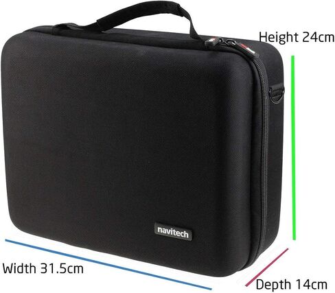 حافظة/غطاء صلب متين باللون الأسود من Navitech مع حزام كتف متوافق مع سماعة الرأس Acer OJO 500 Windows Mixed Reality/VR in Kuwait