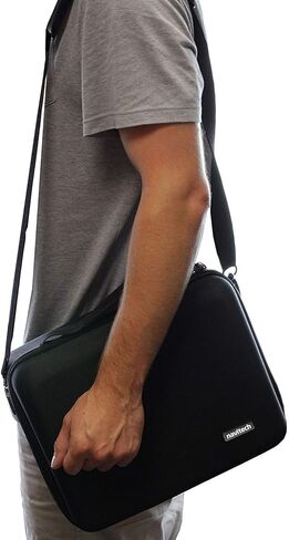 حافظة/غطاء صلب متين باللون الأسود من Navitech مع حزام كتف متوافق مع سماعة الرأس Acer OJO 500 Windows Mixed Reality/VR in Kuwait