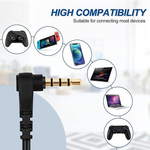 Koffmon 3.5mm Replacement Audio Cable Extension Cord Compatible with SteelSeries Arctis 3 /Arctis 5/ Arctis 7 /Arctis Pro Wireless Gaming Headphones (1.5 m/5 ft) in Saudi Arabia