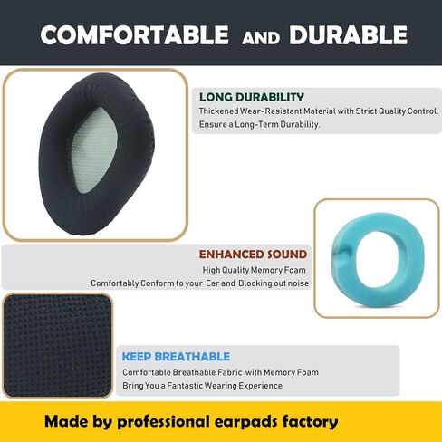 HTINDUSTRY Durable Replacement Ear Pads Cushions Compatible with Corsair Void/Corsair Void Pro RGB Gaming Headset EarPads with Breathable Fabric&High Quality Foam in Saudi Arabia