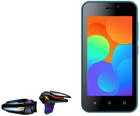 BoxWave Gaming Gear Compatible with Yezz GO 3 (Gaming Gear by BoxWave) - Touchscreen QuickTrigger Auto, Trigger Buttons Autofire Gaming Mobile FPS for Yezz GO 3 - Jet Black in Saudi Arabia