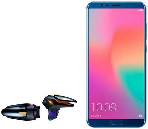 BoxWave Gaming Gear Compatible with Honor View 10 (Gaming Gear by BoxWave) - Touchscreen QuickTrigger Auto, Trigger Buttons Autofire Gaming Mobile FPS for Honor View 10 - Jet Black in Saudi Arabia