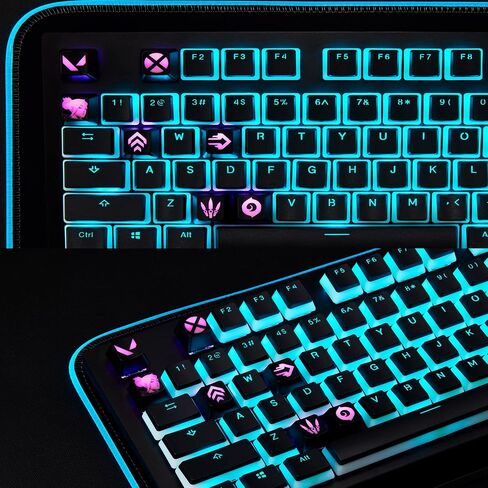 Valorant Custom Keycaps (Agent Astra) - Laser Engraved with Each Valorant Agent's Portrait, Skills, and Position. Fit with Any Mechanical Keyboard. Valorant Gift for Gamers, Adults, and Teens. in Saudi Arabia